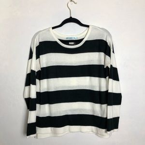 Moonlight Black & White Stripe Sweater